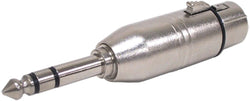 XLR Female to 1/4" Male Stereo TRS  Coupler Adapter - 4 Pack Adapters