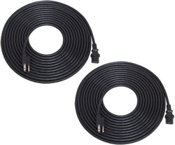 GLS Audio 2 Pack 25ft Power Cord Cable for JBL Eon and Mackie Powered Speakers 25' - 2 Pack