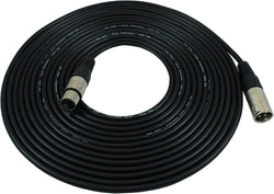 Mic Cable XLR-M to XLR-F - 25ft Black MC25 - Single 37-250