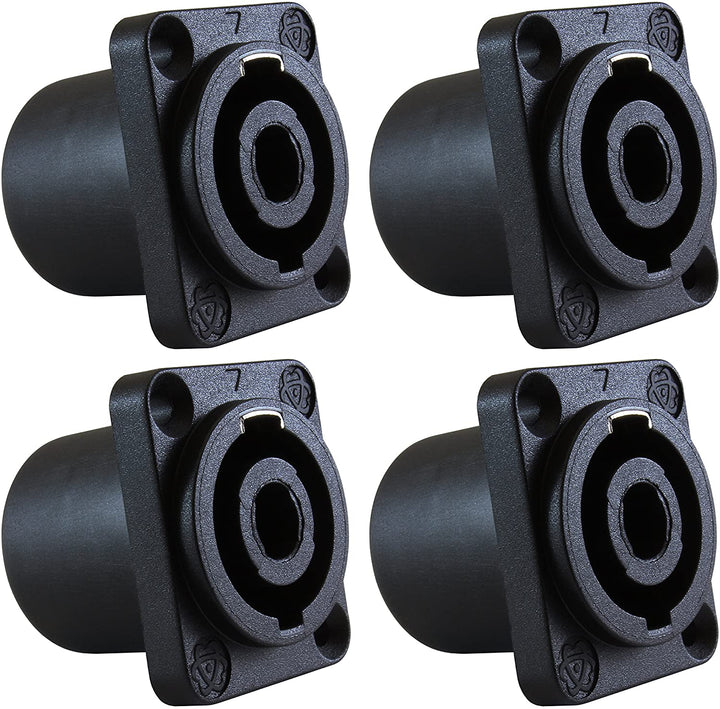 NL4MP Speakon Panel Mount Connector 4-Pack