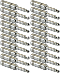 1/4" TS Metal Plug Mono Male Connector