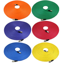 Mic Cable XLR-M to XLR-F Colored Cables- 6 Pack